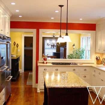 custom paint and cabinetry in kitchen