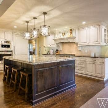 custom island with granite in fairway ks home kitchen