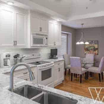 inviting kitchen and dining area