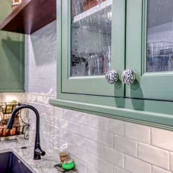 mint green kitchen cabinets