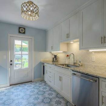 kitchen remodel - blue cabinetry