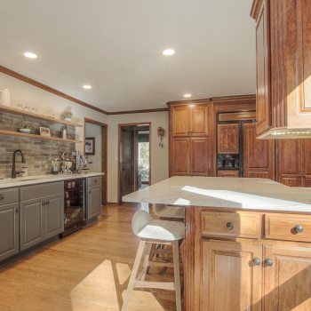 wood cabinetry in kitchen