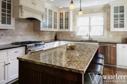 glass front cabinets in kitchen remodel