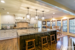 bar and island combination in kitchen remodeling project kansas city