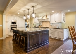 custom island with granite in fairway ks home kitchen