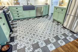 cool tile in new kitchen