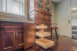 staggered drawers in kitchen