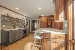 wood cabinetry in kitchen