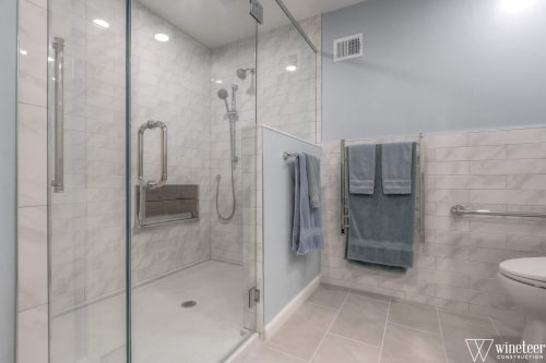 Modern Shower with glass walls