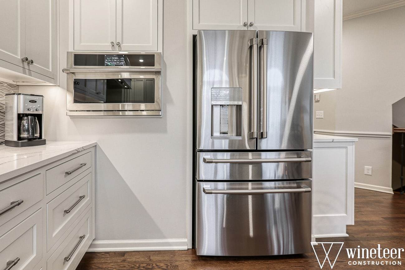 double refrigerator in kitchen remodeling project