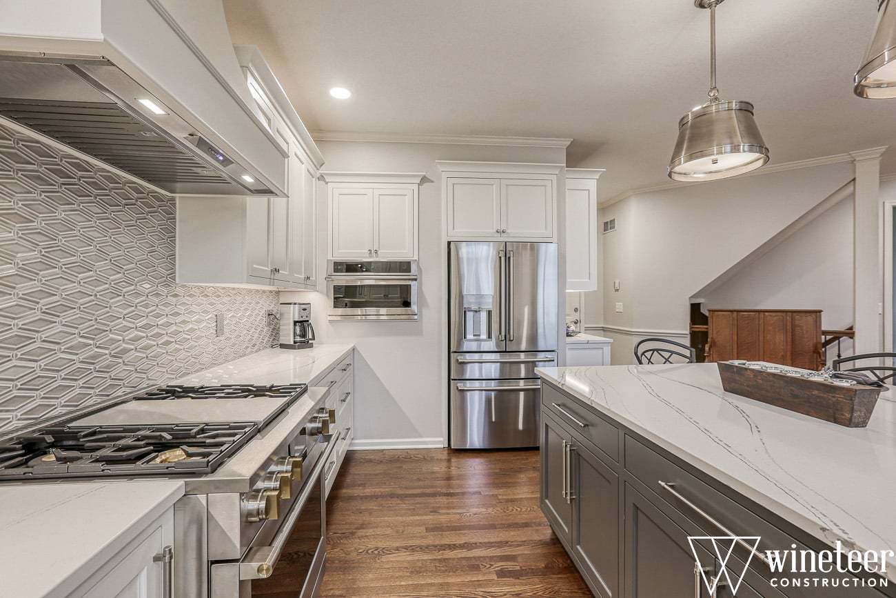gray accent in kitchen remodeling project