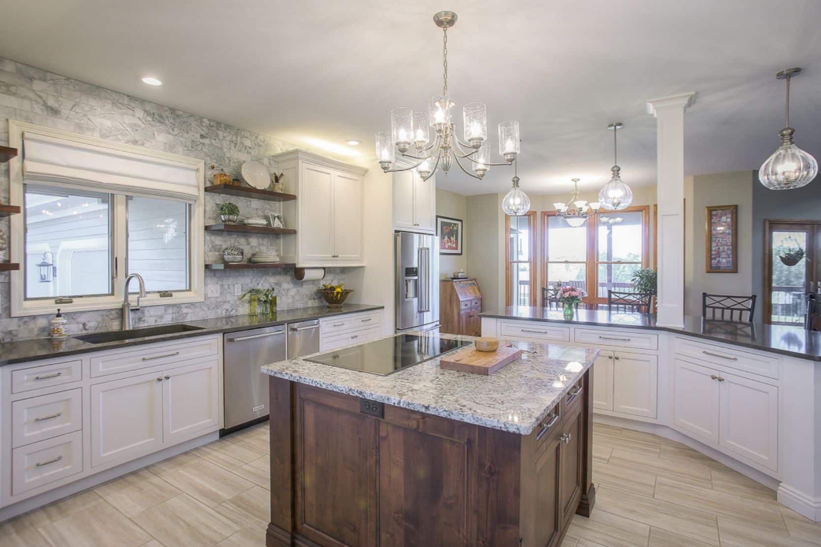 entrance view of a remodeled kitchen