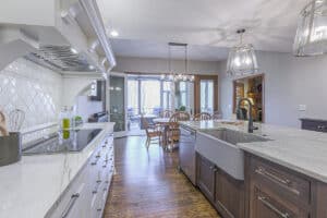 kitchen remodel with white cabinets