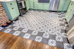 Quartetto tile floor in Kansas City kitchen remodel