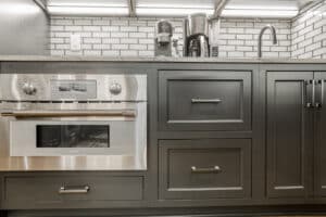 stainless steel appliances in newly remodeled kitchen