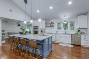 kitchen remodel with blue colors