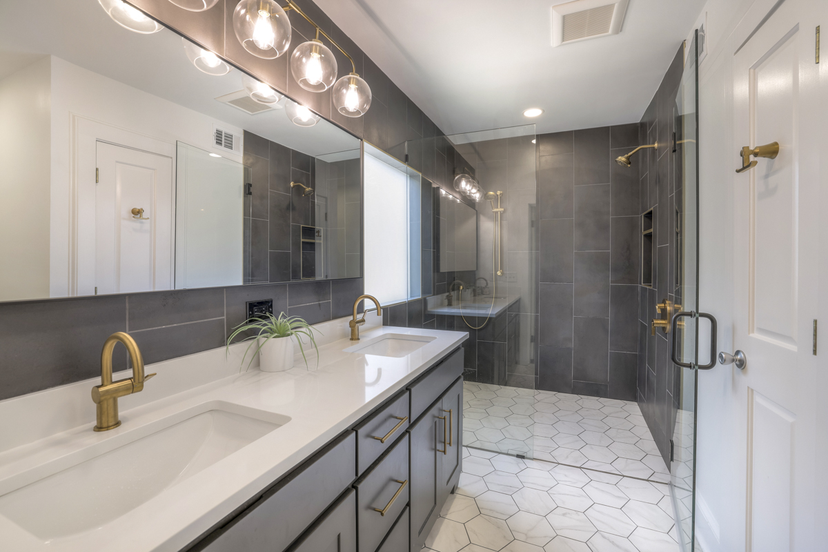 bathroom remodel gray