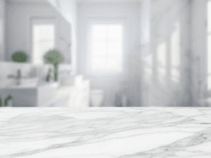 white marble countertops